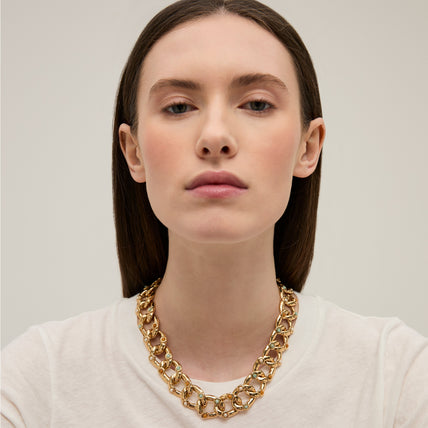 Collar Mitsi « small size » dorado - Amazonita