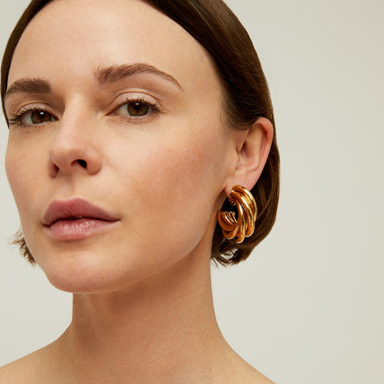 Pendientes de aro Atik « medium size » dorados