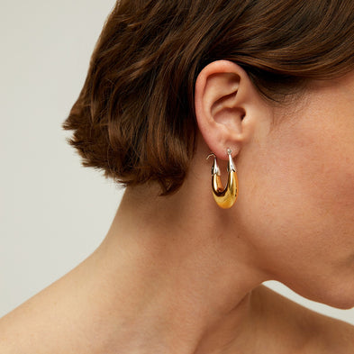 Pendientes «Écume» de small size , bicolor y dorados
