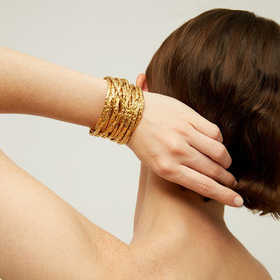 Bracelet manchette Liane doré
