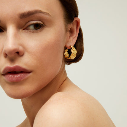 Pendientes de aro «Cuore» de small size , dorados
