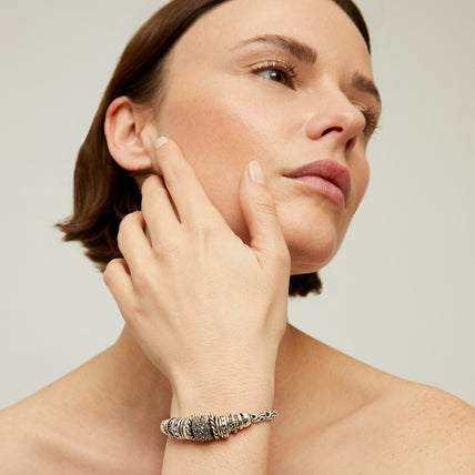 Armband „Marquise“ mit versilberter Kette