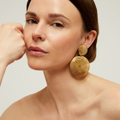 Boucles d'oreilles Onde Lucky dorées