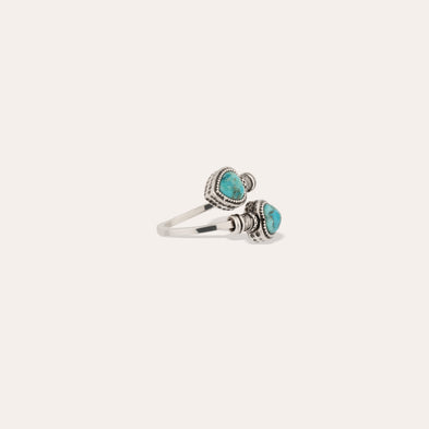 Bague Duality Amore argenté - Turquoise
