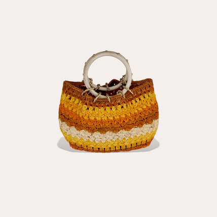 Bolso tipo cartera de rafia de Picot