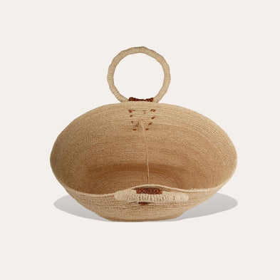 Ponche raffia basket bag