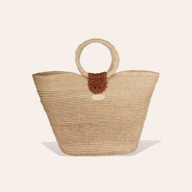 Ponche raffia basket bag