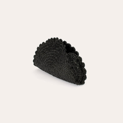 Bolso de mano Sun de rafia - Negro