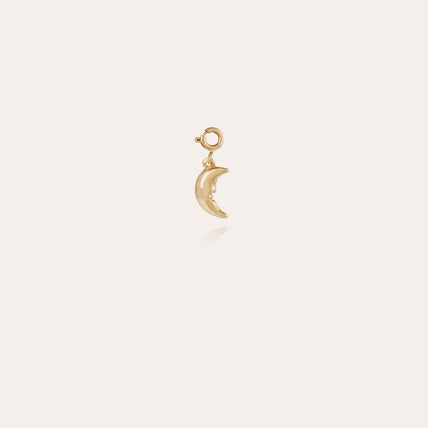 Colgante con charms de luna dorado