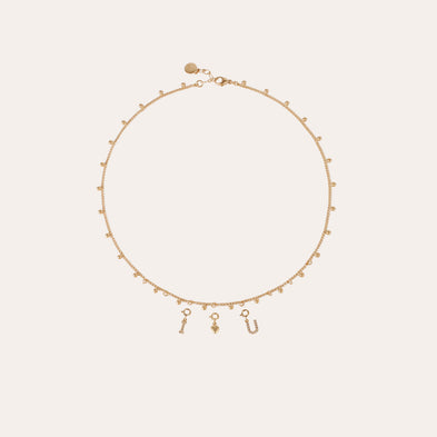 Charms pendentif lettre P strass doré