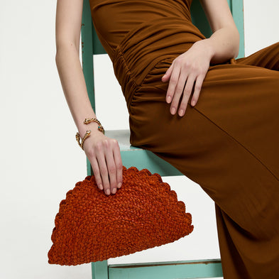 Sun Raffia Clutch Bag