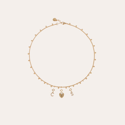 Charms pendentif lettre C strass doré