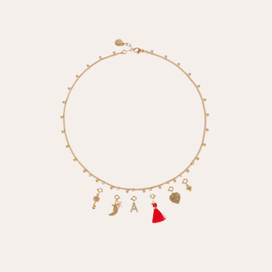 Charms pendentif lettre G strass doré