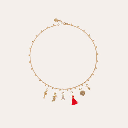 Charms pendentif lettre B strass doré