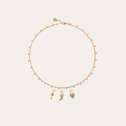 Charms pendentif Lune doré