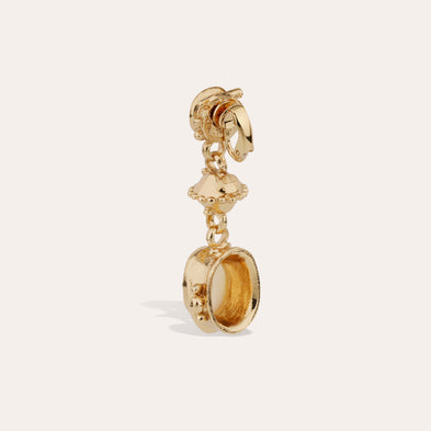 Boucles d'oreilles Amarante trois rangs - Nacre blanche & Bois