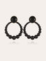 Boucles d'oreilles Andy grand modèle acétate - Noir