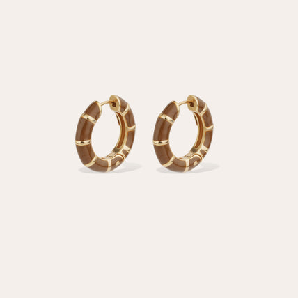 Boucles d'oreilles Bambou mini émail