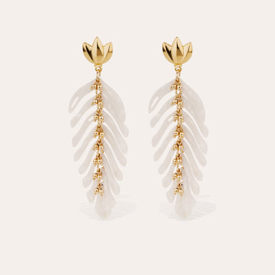 Pendientes Cavallo de acetato - Marfil