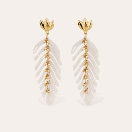 Boucles d'oreilles Cavallo acétate - Ivoire