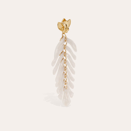 Boucles d'oreilles Cavallo acétate - Ivoire