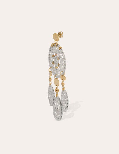 Boucles d'oreilles Fanfaria raphia