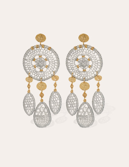 Boucles d'oreilles Fanfaria raphia