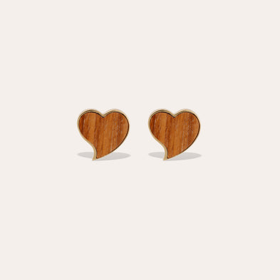 Pendientes Mirage Coeur modelo pequeño - Madera