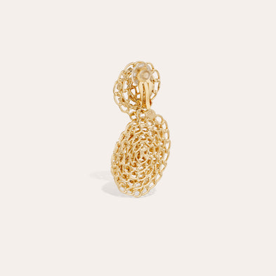 Boucles d'oreilles Onde Gourmette strass petit modèle