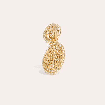 Boucles d'oreilles Onde Gourmette strass petit modèle