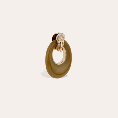 Boucles d'oreilles Selva petit modèle - Kaki