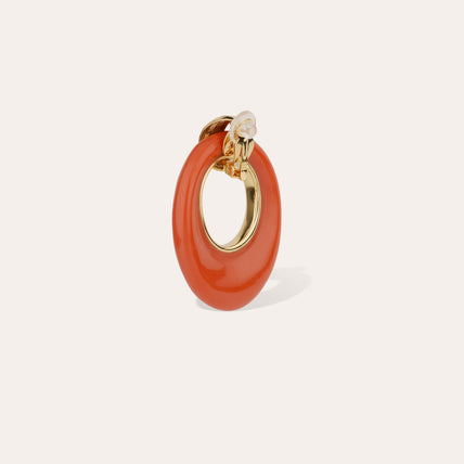 Boucles d'oreilles Selva petit modèle acetate - Corail
