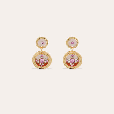 Boucles d'oreilles Sequin émail