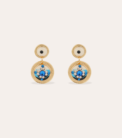 Boucles d'oreilles Sequin émail