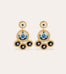 Boucles d'oreilles Sequin émail deux rangs