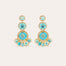 Boucles d'oreilles Sequin émail trois rangs