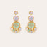 Boucles d'oreilles Sequin émail trois rangs