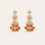 Boucles d'oreilles Sequin émail trois rangs