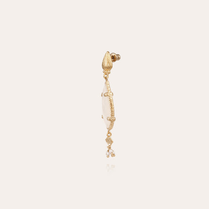 Serti Goutte small model earrings - White mother-of-pearl