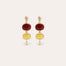 Boucles d'oreilles Silène - Calcite rouge & jaune