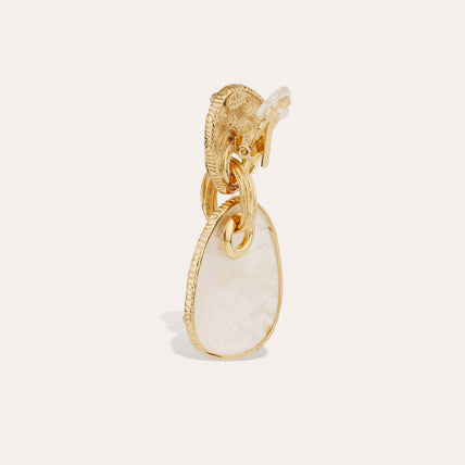 Boucles d'oreilles Silia grand modèle - Nacre blanche
