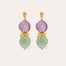 Boucles d'oreilles Sirena - Améthyste & Quartz vert