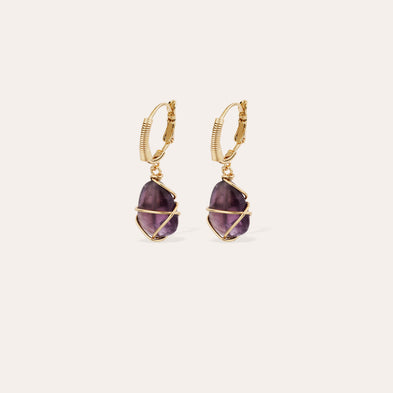 Boucles d'oreilles Tao Rainbow - Améthyste