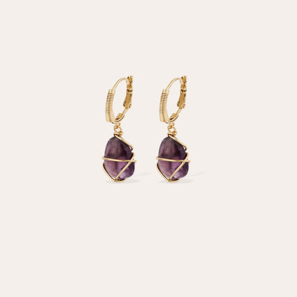 Boucles d'oreilles Tao Rainbow - Améthyste