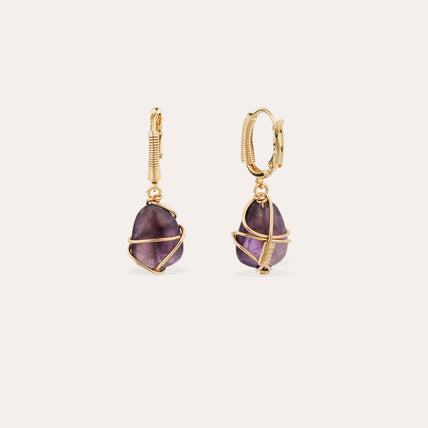 Boucles d'oreilles Tao Rainbow - Améthyste