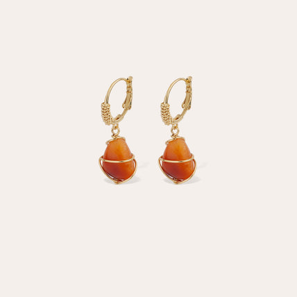 Boucles d'oreilles Tao Rainbow - Cornaline
