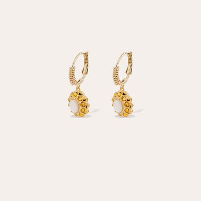 Boucles d'oreilles Tao Splash - Nacre blanche