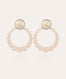 Boucles d'oreilles Andy grand modèle acétate - Blanc
