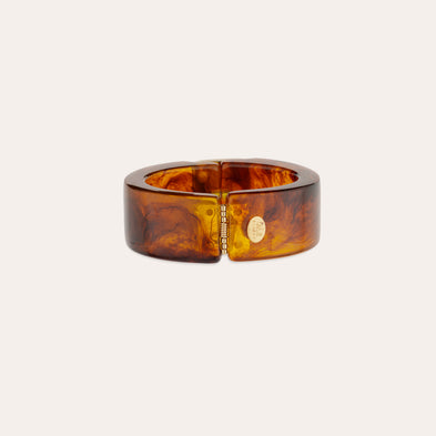 Bracelet Arty acétate - Écaille - Onyx noir