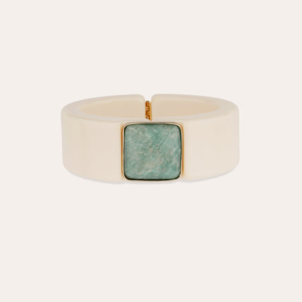 Bracelet Arty acétate - Ivoire - Amazonite - Edition limitée